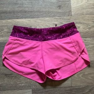 Pink Lululemon shorts